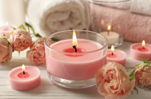 a few lit candles that smell like roses can help you relax and destress at the end of the day according to trauma counseling in Simi Valley, ca