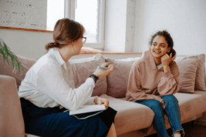 picture of a therapist and teen girl in therapy in simi valley