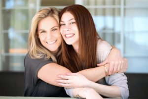 mom hugging her teen after daughter had teen therapy in simi valley